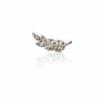 FoesJewelry Gem Feather Threaded Stud Earring, 14k Yellow Gold