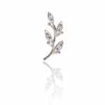 FoesJewelry Olive Branch Threaded Stud Earring, 14k Rose Gold