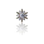 FoesJewelry Snowflake Threaded Stud Earring, 14k Yellow Gold