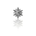 FoesJewelry Snowflake Threaded Stud Earring, 14k White Gold