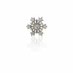 FoesJewelry Snowflake Threaded Stud Earring, Pointy, 14k Yellow Gold