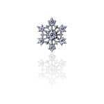 FoesJewelry Snowflake Threaded Stud Earring, Pointy, 14k White Gold