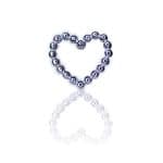 FoesJewelry Ball Heart Threaded Stud Earring, 14k White Gold