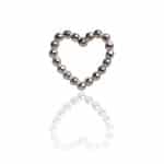 FoesJewelry Ball Heart Threaded Stud Earring, 14k Yellow Gold