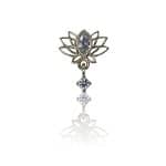 FoesJewelry Spring Lotus Threaded Stud Earring, 14k Yellow Gold