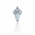 FoesJewelry Pugione Cluster Threaded Stud Earring, 14k White Gold