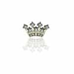 FoesJewelry Crown Threaded Stud Earring, 14k White Gold