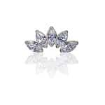 FoesJewelry 5-Marquise Cluster Threaded Stud Earring, 14k Yellow Gold