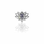 FoesJewelry Lotus Threaded Stud Earring, 14k Yellow Gold