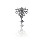 FoesJewelry Spring Lotus Threaded Stud Earring, 14k White Gold