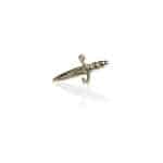 FoesJewelry Dagger Threaded Stud Earring, 14k Yellow Gold