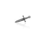 FoesJewelry Gem Dagger Threaded Stud Earring, 14k White Gold