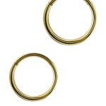 Gold Clicker Hoop, 16ga, Conch Ring, 18k Yellow Gold