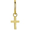 Cross Charm for Clicker Hoop, 18k Yellow Gold