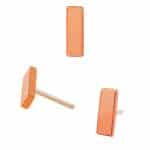 Junipurr Bar Push-In Stud Earring, 14k Rose Gold