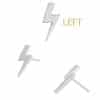 Junipurr Lightning Bolt Push-In Stud Earring, 14k White Gold