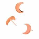 Junipurr Moon Push-In Stud Earring, 14k Rose Gold