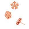 Junipurr Snowflake Push-In Stud Earring, Glossy, 14k Rose Gold