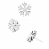 Junipurr Snowflake Push-In Stud Earring, Glossy, 14k White Gold