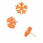 Junipurr Snowflake Push-In Stud Earring, Sandblast, 14k Rose Gold