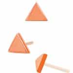 Junipurr Triangle Push-In Stud Earring, 14k Rose Gold
