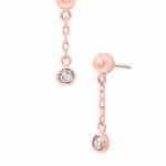 Junipurr Daphne Push-In Stud Earring, 14k Rose Gold
