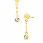 Junipurr Daphne Push-In Stud Earring, 14k Yellow Gold