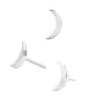 Junipurr Elrond Moon Push-In Stud Earring, 14k White Gold