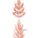 Junipurr Forest Push-In Stud Earring, 14k Rose Gold