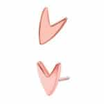 Junipurr Insignia Push-In Stud Earring, 14k Rose Gold