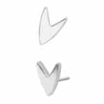 Junipurr Insignia Push-In Stud Earring, 14k White Gold