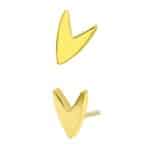 Junipurr Insignia Push-In Stud Earring, 14k Yellow Gold