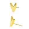 Junipurr Insignia Push-In Stud Earring, 14k Yellow Gold