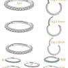 Pave Ring Eternity Clicker Earring, 16ga, Medium, CoCr NF