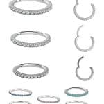 Pave Ring Eternity Clicker Earring, 16ga, Small, CoCr NF