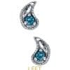 BVLA Diamond Paisley Harlequin Push-In Stud Earring