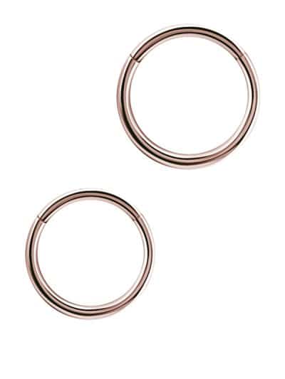 Gold Clicker Hoop, 16g, Conch Ring, 18k Rose Gold