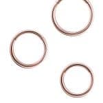 Gold Clicker Hoop, 16ga, Medium, 18k Rose Gold