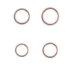 Gold Clicker Hoop, Nose Ring, 20ga, 18k Rose Gold