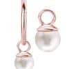 Freshwater Pearl Charm for Clicker Hoop, 18k Rose Gold