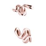Snake Threaded Stud Earring, Mini, 18k Rose Gold