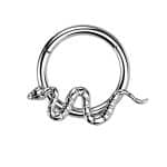 Snake Daith Clicker Earring, Titanium, 8-10mm