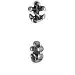 Anchor Threaded Stud Earring, Steel