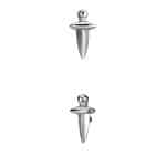 Dagger Threaded Stud Earring, Steel