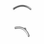 Curved Bar Threaded Stud Earring, Steel