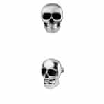Skull Threaded Stud Earring, Steel