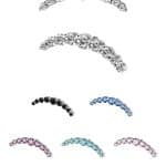 9-Gem Prium Threaded Stud Earring, Steel