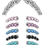 4-Gem Prium Threaded Stud Earring, Steel