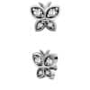 Steel Swarovski® Zirconia Butterfly Stud