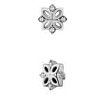 Flower Threaded Stud Earring, 8 Point, Steel